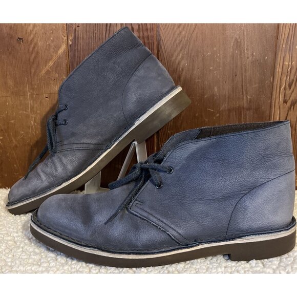 Clarks Other - Clarks Originals Desert Blue Suede Chukka Ankle Boots Mens US 9 M Lace-Up Casual